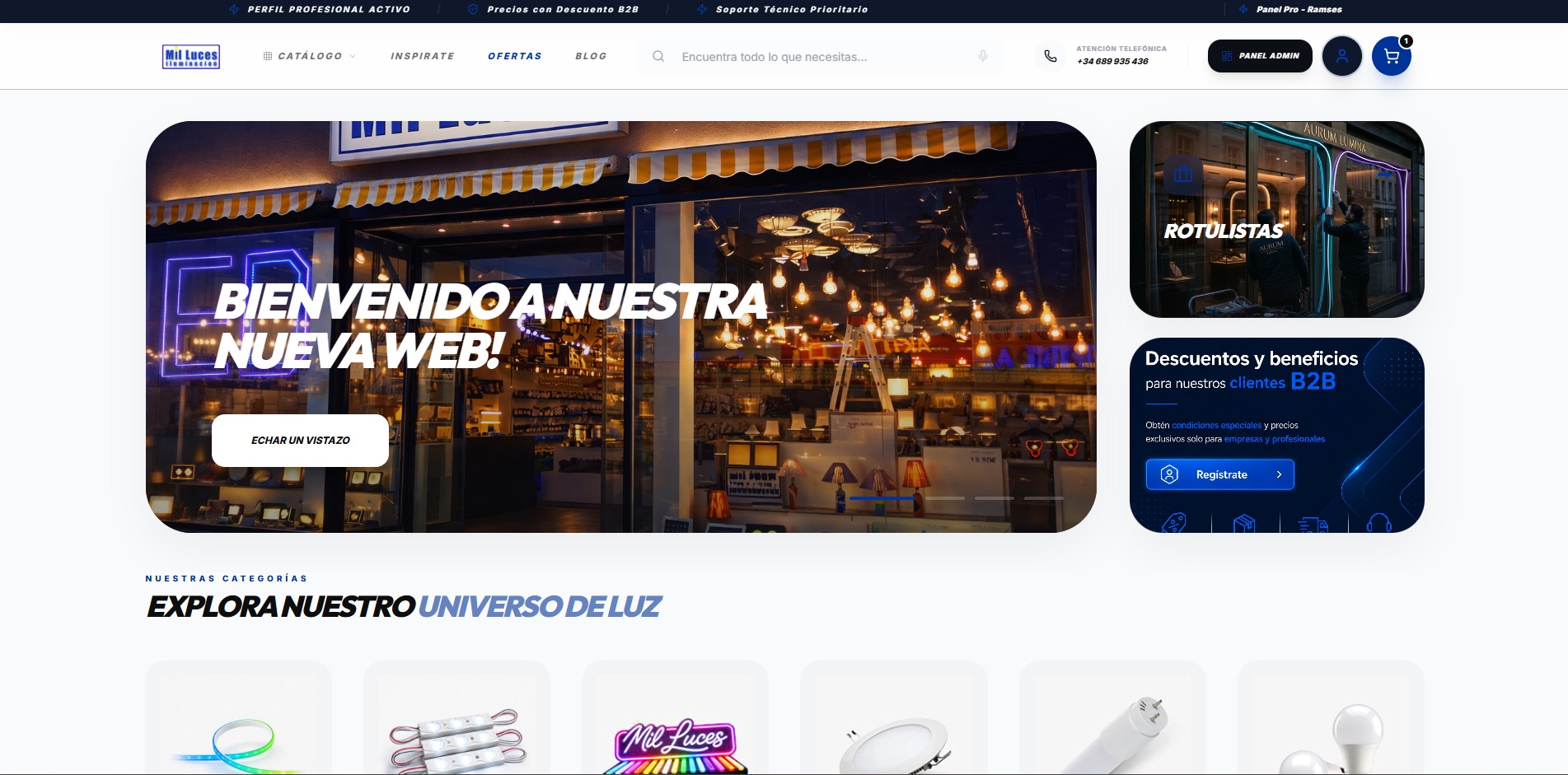 Captura del proyecto Mil Luces